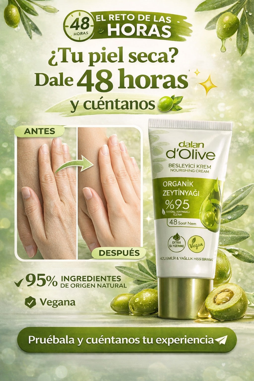 CREMA DE MANOS DALAN D’OLIVE – Hidratación Natural con Aceite de Oliva